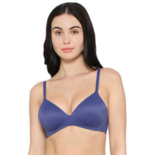 Load image into Gallery viewer, Wacoal How Perfect Padded Non-wired 3/4th Cup Medium Coverage Seamless T-Shirt Bra -Blue 852189
