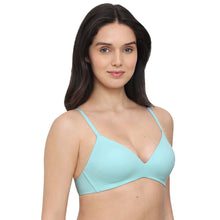 Load image into Gallery viewer, Wacoal How Perfect Padded Non-wired 3/4th Cup Medium Coverage Seamless T-Shirt Bra - Aqua 852189
