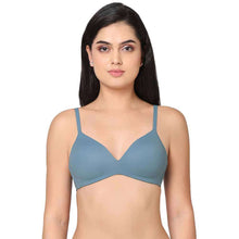 Load image into Gallery viewer, Wacoal How Perfect Padded Non-wired 3/4th Cup Medium Coverage Seamless T-Shirt Bra - Blue 852189
