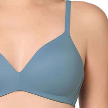 Load image into Gallery viewer, Wacoal How Perfect Padded Non-wired 3/4th Cup Medium Coverage Seamless T-Shirt Bra - Blue 852189
