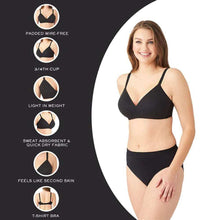 Load image into Gallery viewer, Wacoal How Perfect Padded Non-wired 3/4th Cup Medium Coverage Seamless T-Shirt Bra - Black 852189
