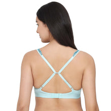 Load image into Gallery viewer, Wacoal Embrace Lace Non Padded Non Wired 3/4th Cup Bridal Wear Medium coverage Lace Bralette - Aqua 852191
