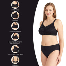 Load image into Gallery viewer, Wacoal Awareness Non Padded Non-Wired Full Cup Comfort Strap Everyday Wear Plus Size Full Support Bra - Black 85276
