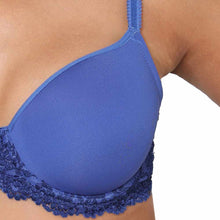 Load image into Gallery viewer, Wacoal Embrace Lace Contour Padded Wired 3/4th Cup Everyday Wear Medium coverage T-Shirt Bra - Dark Blue 853191
