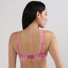 Load image into Gallery viewer, Wacoal Embrace Lace Contour Padded Wired 3/4th Cup Everyday Wear Medium coverage T-Shirt Bra-Dark Pink 853191
