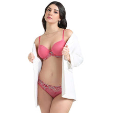 Load image into Gallery viewer, Wacoal Embrace Lace Contour Padded Wired 3/4th Cup Everyday Wear Medium coverage T-Shirt Bra - Pink 853191

