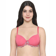 Load image into Gallery viewer, Wacoal Embrace Lace Contour Padded Wired 3/4th Cup Everyday Wear Medium coverage T-Shirt Bra - Pink 853191
