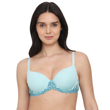 Load image into Gallery viewer, Wacoal Embrace Lace Contour Padded Wired 3/4th Cup Everyday Wear Medium coverage T-Shirt Bra - Aqua 853191
