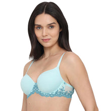 Load image into Gallery viewer, Wacoal Embrace Lace Contour Padded Wired 3/4th Cup Everyday Wear Medium coverage T-Shirt Bra - Aqua 853191
