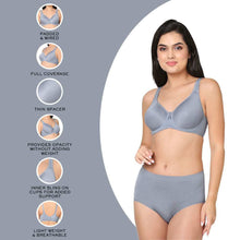 Load image into Gallery viewer, Wacoal Basic Beauty Lightly Padded Wired Full Cup Everyday Wear Full coverage T-Shirt Bra - Blue 853192
