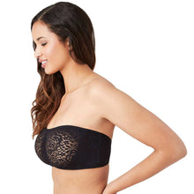 Load image into Gallery viewer, Wacoal Halo Lace Non Padded Wired Half Cup Bridal Wear Plus Size Strapless Lace Bra - Black 854205
