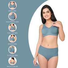 Load image into Gallery viewer, Wacoal Sport Non Padded Wired Full Coverage Full Support High Intensity Sports Bra - Blue 855170
