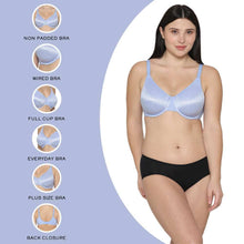 Load image into Gallery viewer, Wacoal Back Appeal Non Padded Wired Full Cup Everyday Wear Plus Size Comfortable Full Support Bra - Light Blue 855303
