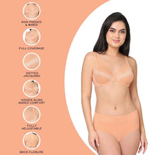 Load image into Gallery viewer, Wacoal Back Appeal Non Padded Wired Full Cup Everyday Wear Plus Size Comfortable Full Support Bra - Peach 855303
