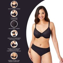 Load image into Gallery viewer, Wacoal Back Appeal Non Padded Wired Full Cup Everyday Wear Plus Size Comfortable Full Support Bra - Black 855303
