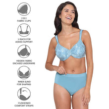 Load image into Gallery viewer, Wacoal Awareness Non Padded Wired Full Coverage Full Support Plus Size Bra - Sky Blue 85567
