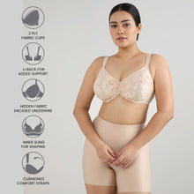 Load image into Gallery viewer, Wacoal Awareness Non Padded Wired Full Coverage Full Support Plus Size Bra - Beige 85567
