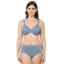 Load image into Gallery viewer, Wacoal Visual Effects Non Padded Wired Full Cup Everyday Wear Plus Size Full Support Minimizer Bra - Blue 857210
