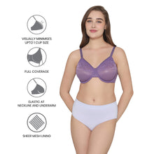 Load image into Gallery viewer, Wacoal Visual Effects Non Padded Wired Full Cup Everyday Wear Plus Size Full Support Minimizer Bra -Purple 857210
