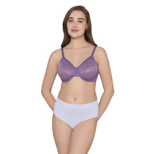 Load image into Gallery viewer, Wacoal Visual Effects Non Padded Wired Full Cup Everyday Wear Plus Size Full Support Minimizer Bra -Purple 857210
