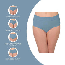 Load image into Gallery viewer, Wacoal At Ease Mid Waist Medium Coverage Everyday Wear Hipster Panty - Blue 874308
