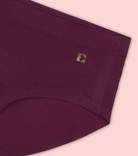 Load image into Gallery viewer, Enamor IP02 Innovations Invisi, Fit Flex, No Visible Panty Lines, All Day Comfort, Mid Waist Brief Panty for Women - Breathable Lightweight Fabric, Antimicrobial with Stain Release, Bonded Free Cut, Regular Coverage -  Pack of 1 (Deep Purple)
