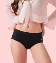Load image into Gallery viewer, Enamor IP37 Innovations Flexi Free, Comfy Essentials, No Visible Panty Lines, All Day Comfort, Mid Waist Brief Panty for Women - Regular Coverage (Jet Black)
