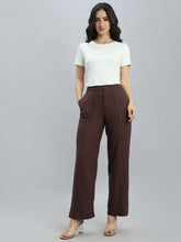 Load image into Gallery viewer, Go Colors Brown Linen Cargo Pants

