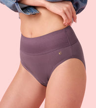 Load image into Gallery viewer, Enamor CW01 Cotton Classic, All Day Comfort, High Waist Brief - Breathable, Antimicrobial with Stain Release, Outer Brushed Wide Elastic, Full Coverage -  Pack of 1 (Plum Wine)
