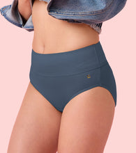 Load image into Gallery viewer, Enamor CW01 Cotton Classic, All Day Comfort, High Waist Brief - Breathable, Antimicrobial with Stain Release, Outer Brushed Wide Elastic, Full Coverage -  Pack of 1 (Orion Blue)

