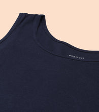 Load image into Gallery viewer, Enamor Sleeveless Scoop Neck Regular Length Tank Top For Women - Relaxed Fit, Soft and Breathable Cotton - E025 (Navy)
