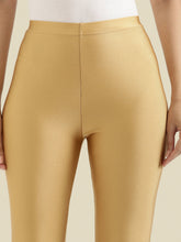 Load image into Gallery viewer, Go Colors Bright Gold Nylon Stretch Shimmer Leggings
