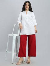 Load image into Gallery viewer, Go Colors Cherry Linen Lace Palazzo
