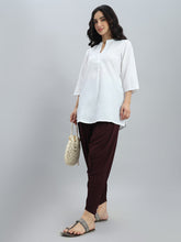 Load image into Gallery viewer, Go Colors Dark Wine Viscose Stretch Patiala
