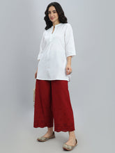 Load image into Gallery viewer, Go Colors Light Maroon 100% Cotton Hakoba Wide Pant
