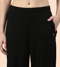 Load image into Gallery viewer, Enamor Mid Rise Crop length Slip on  Shop In Culotte For Women - Relaxed Fit, Super Soft - E064 (Jet Black)
