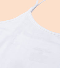 Load image into Gallery viewer, Enamor Sleeveless Scoop Neck Regular Length Camisole For Women - Slim Fit, Soft Stretch Cotton - E003 (White)
