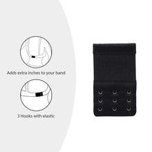 Load image into Gallery viewer, Wacoal Bra Extender Lightweight 3 Hook Soft and comfortable 3 Hook &amp; Eye Elastic Bra Extender - Black AI04M13
