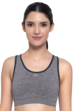 Load image into Gallery viewer, Amante Reversible Low Impact Sports Bra - Gray Pinstripe 17111
