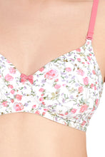 Load image into Gallery viewer, Amante Smooth Charm Padded Non-Wired Printed T-Shirt Bra - Floral Whimsy Pr 10606
