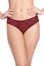 Load image into Gallery viewer, Amante Floral Romance Low Rise Bikini Panty - Burgundy Wine 10306

