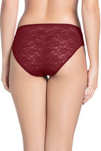 Load image into Gallery viewer, Amante Floral Romance Low Rise Bikini Panty - Burgundy Wine 10306
