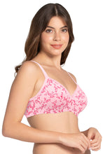 Load image into Gallery viewer, Amante Cotton Casual Padded Non-wired Printed T-shirt Bra - Pink Nectar Pr 10202

