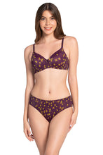 Load image into Gallery viewer, Amante Smooth Charm Padded Non-Wired T-shirt Bra - Linear Floral Print 10606
