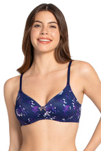 Load image into Gallery viewer, Amante Smooth Charm Padded Non-Wired T-shirt Bra - Hydrangea Floral Print 10606
