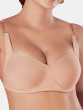 Load image into Gallery viewer, Sonari Women’s Multiway Backless Padded Wirefree Medium Coverage Cotton Rich T-Shirt Bra – BACKEYE
