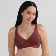 Load image into Gallery viewer, Wacoal BASICS Essentials2.0 Non-Padded Non-Wired Full Cup Everyday Wear T-shirt Bra- Dark Brown BI03M01

