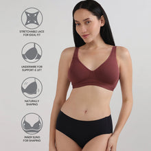 Load image into Gallery viewer, Wacoal BASICS Essentials2.0 Non-Padded Non-Wired Full Cup Everyday Wear T-shirt Bra- Dark Brown BI03M01
