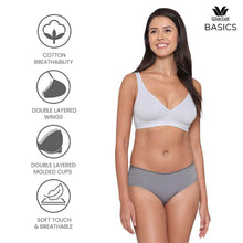 Load image into Gallery viewer, Wacoal BASICS Essentials2.0 Non-Padded Non-Wired Full Cup Everyday Wear T-shirt Bra - Grey BI03M01
