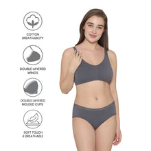 Load image into Gallery viewer, Wacoal BASICS Essentials Live In Non-padded Non-wired Full Cup Everyday Wear Cotton Blend T-shirt Bra-Grey BI03M05

